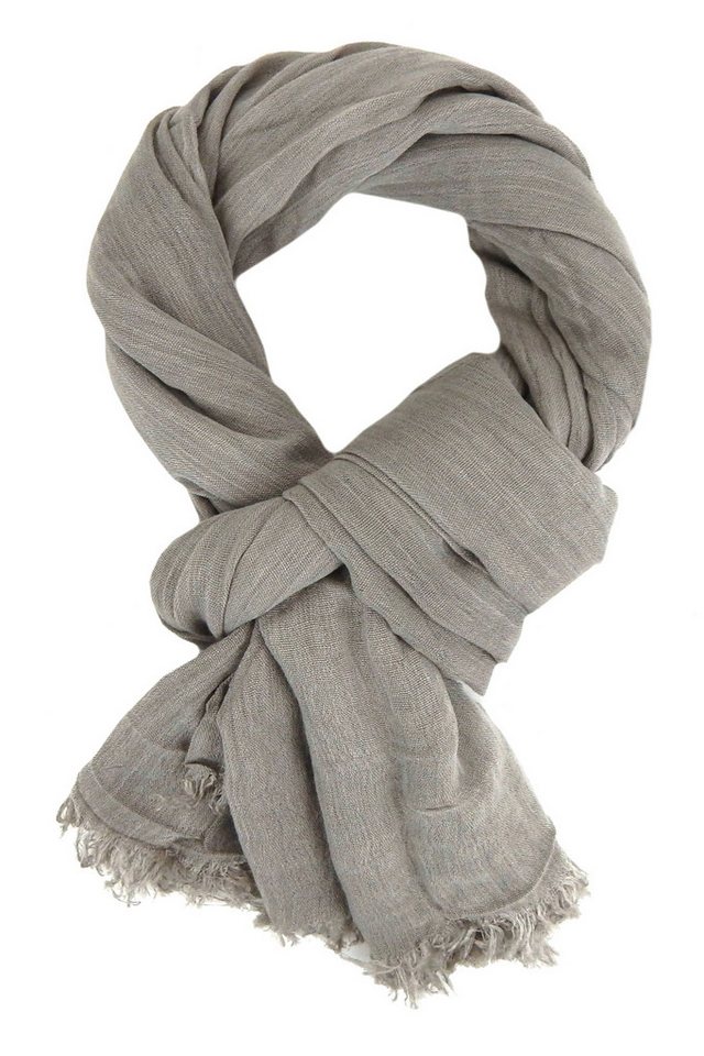 Ella Jonte Modeschal, breiter Herrenschal in 3 Farben Schal blau beige oder grau anthrazit von Ella Jonte