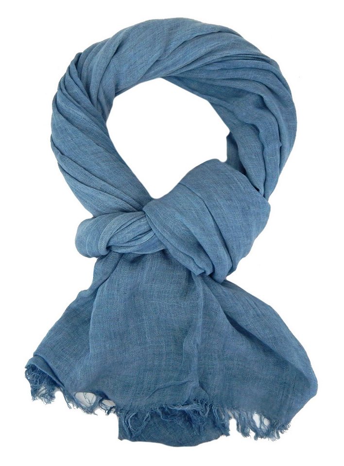 Ella Jonte Modeschal, breiter Herrenschal in 3 Farben Schal blau beige oder grau anthrazit von Ella Jonte