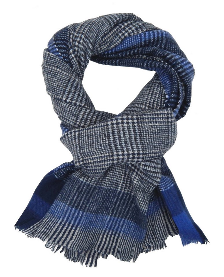 Ella Jonte Modeschal, klassischer Herrenschal Blau oder Braun kariert Herbst Winterschal von Ella Jonte