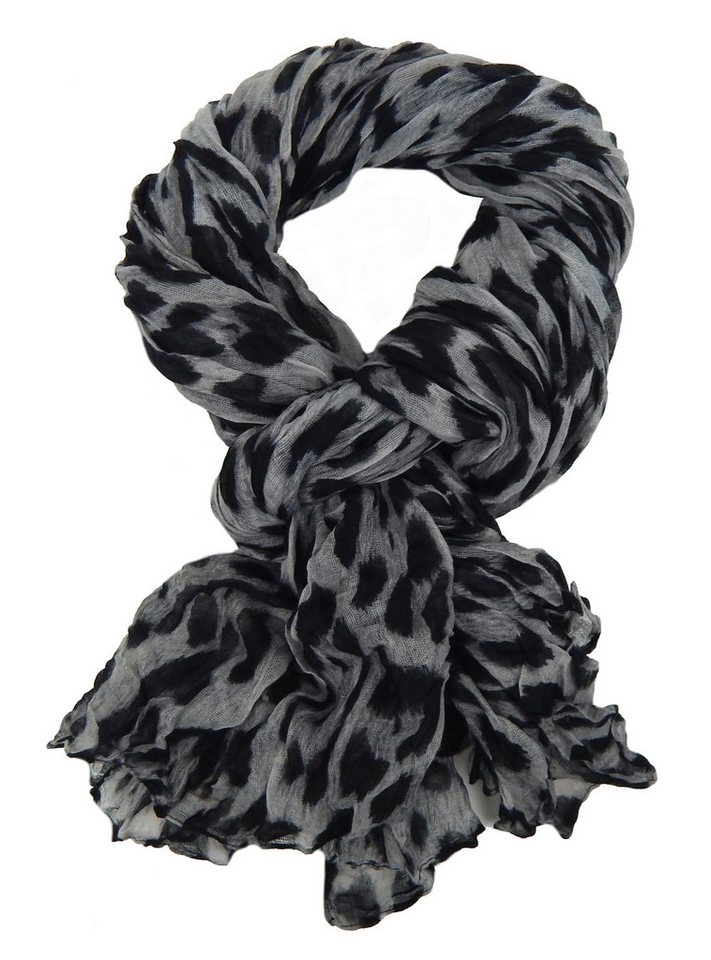 Ella Jonte Modeschal, leichter Schal Leopard beige grau oder braun Animalprint von Ella Jonte