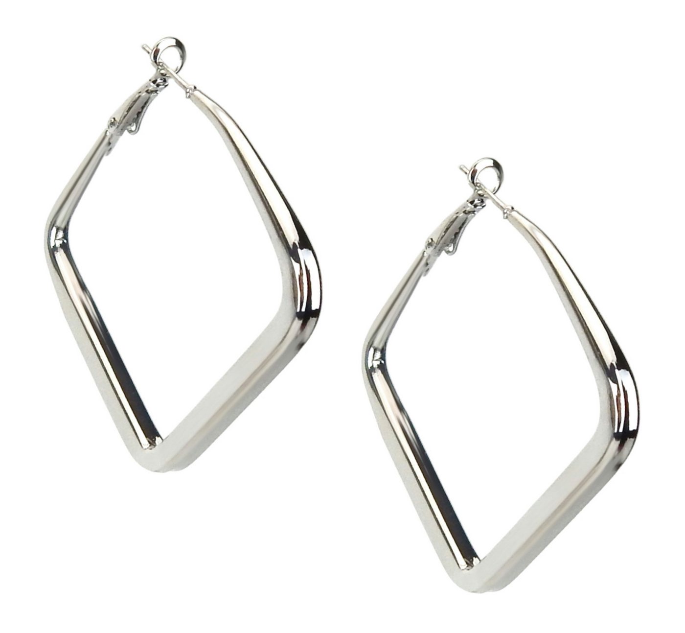 Ella Jonte Paar Creolen, elegant – Gold matt / Silber glänzend - für Alltag & besondere Anlässe von Ella Jonte