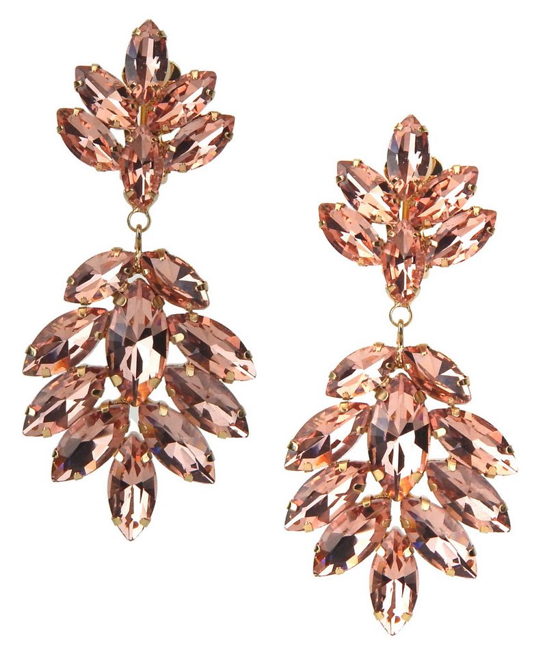 Ella Jonte Paar Ohrclips, Statement Ohrringe gold - rot, grün, champagner oder silber von Ella Jonte