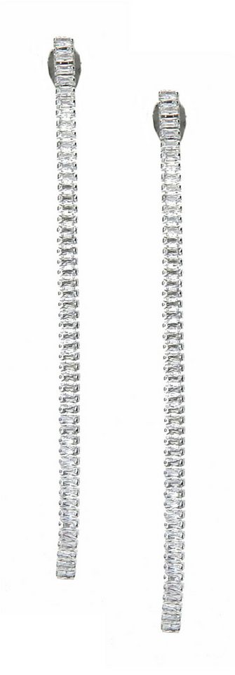 Ella Jonte Paar Ohrclips, lange Strass Glitzer Ohrringe gold oder silber von Ella Jonte