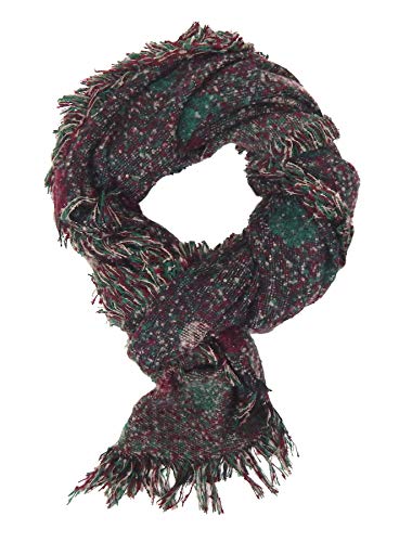 Ella Jonte Schal rot grün beige Punkte Trapez XXL Schal Herbst Winterschal von Ella Jonte