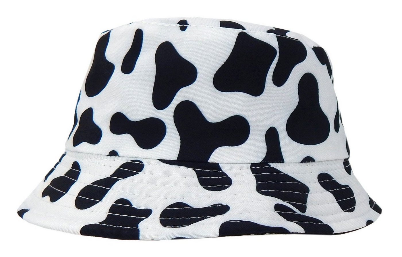 Ella Jonte Schlapphut Bucket Hat Kuhflecken-Motiv Baumwolle Sommerhut Wendehut von Ella Jonte