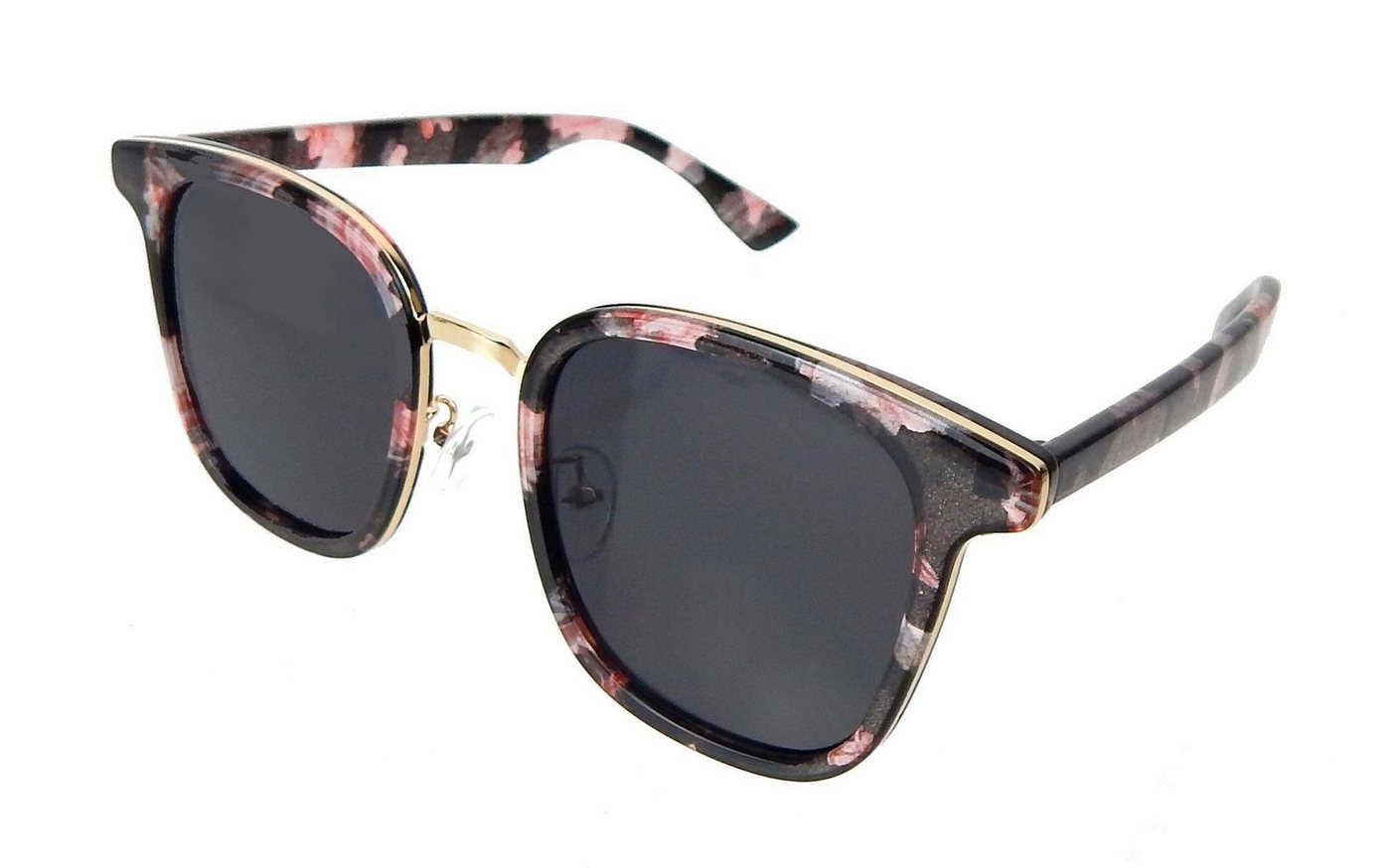 Ella Jonte Sonnenbrille trendige Brille schwarz rosa gold transparent UV 400 im Etui von Ella Jonte