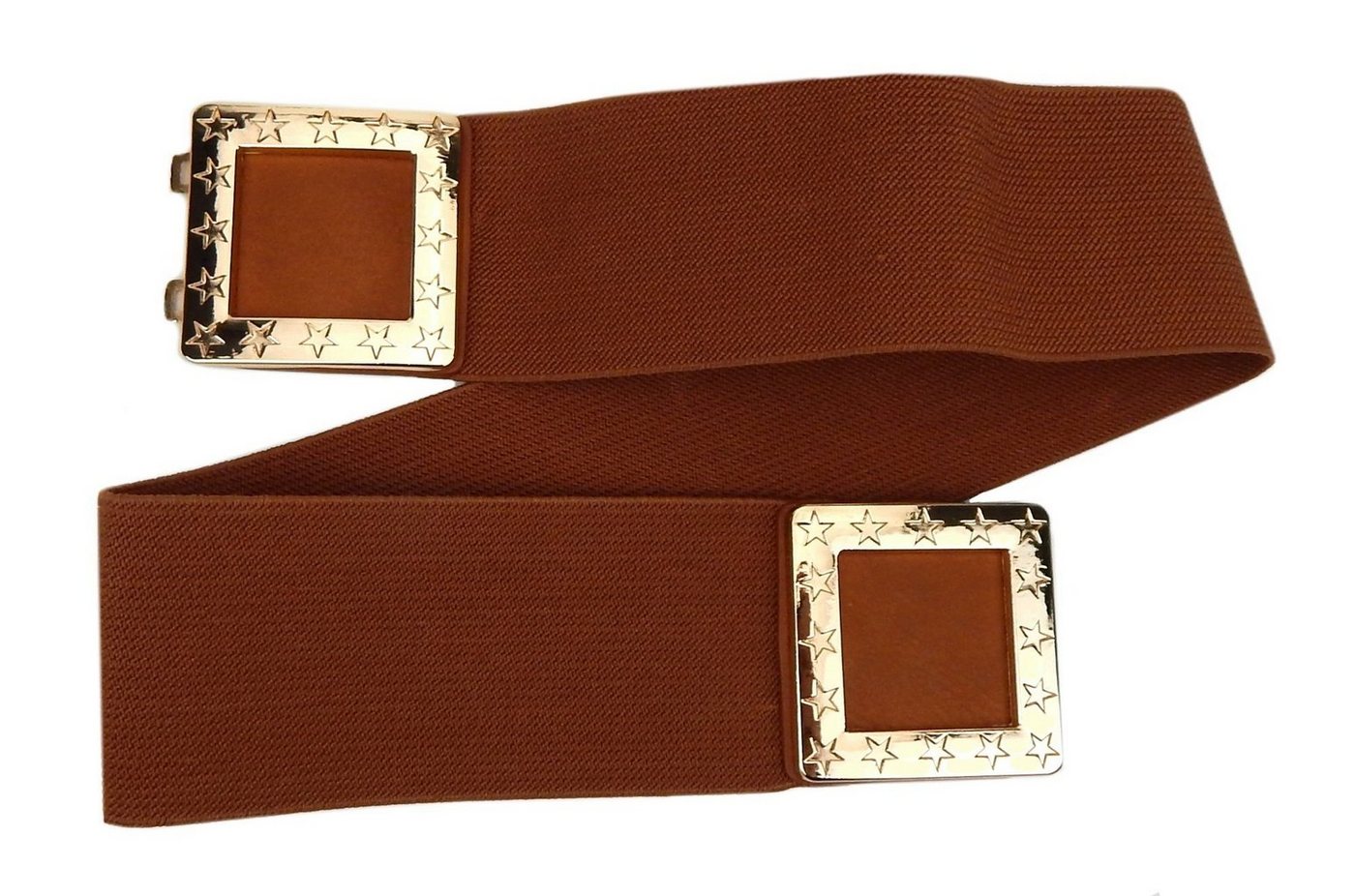 Ella Jonte Stretchgürtel braun oder schwarz mit goldener Schnalle 70-90 cm von Ella Jonte