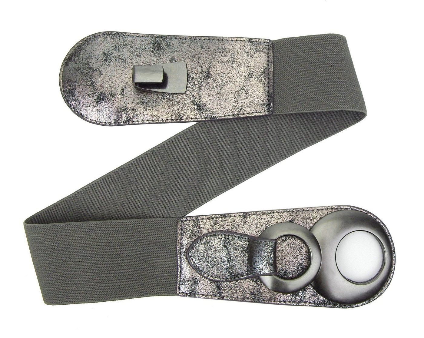 Ella Jonte Stretchgürtel grau silber metallic 75-90 cm Ella Jonte Stretchgürtel grau silber metallic 75-90 cm von Ella Jonte