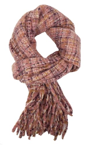 Ella Jonte kuschelweicher Schal Herbst Winterschal gelb braun oder rosa violett Viskose Wolle von Ella Jonte