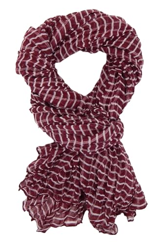 Ella Jonte leichter Schal Herrenschal Rot Blau Schwarz oder Grau Weiss gestreift von Ella Jonte