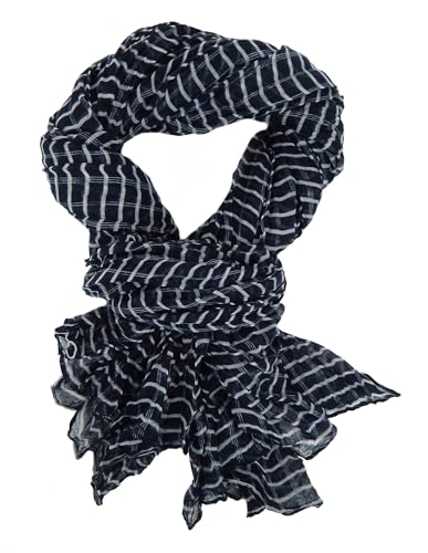 Ella Jonte leichter Schal Herrenschal Rot Blau Schwarz oder Grau Weiss gestreift von Ella Jonte