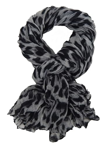 Ella Jonte leichter Schal Leopard beige grau oder braun Animalprint Damenschal von Ella Jonte
