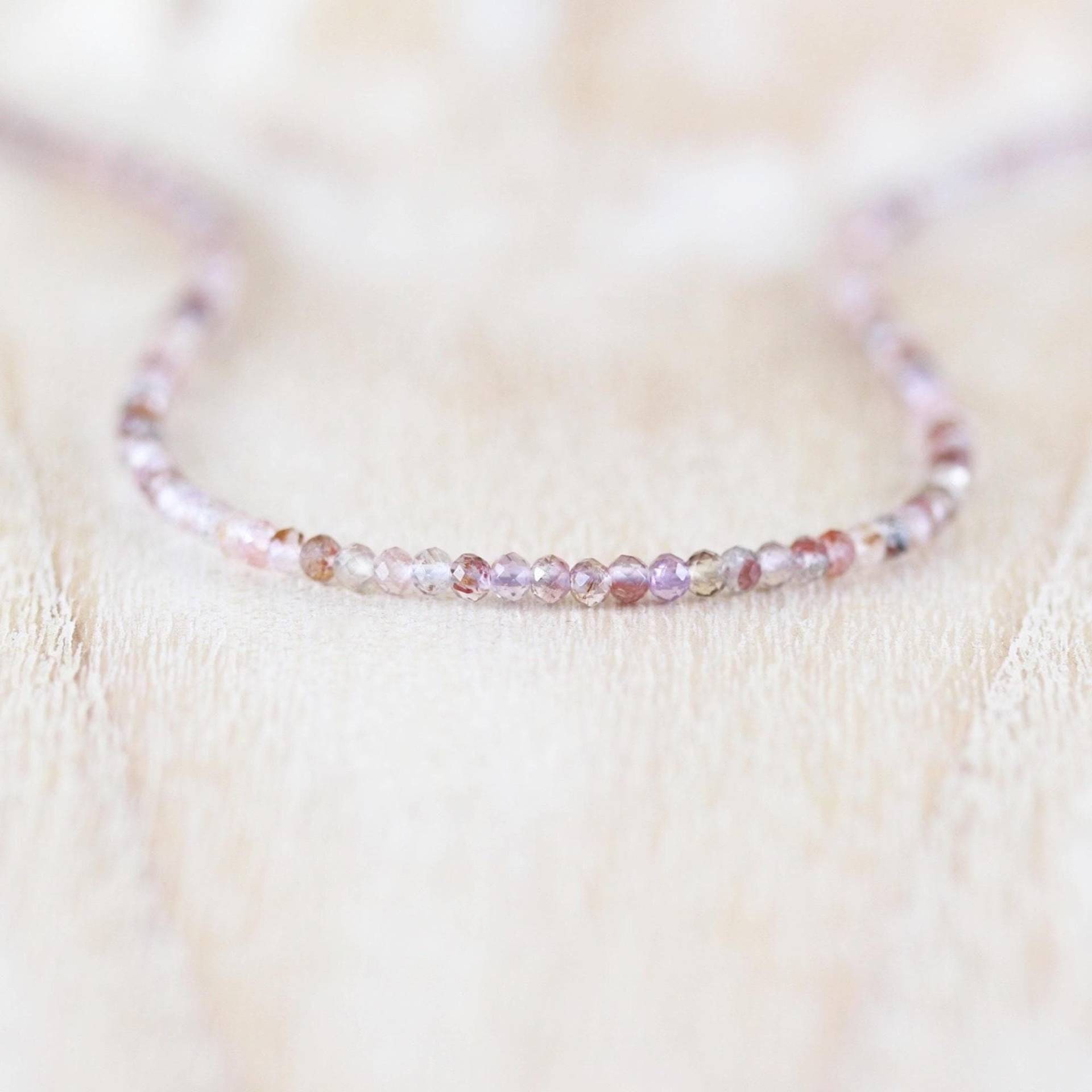 Zarte Auralit 23 Perlen Halskette in Sterling Silber, Gold Oder Rosegold Filled, Meditation Quarz, Achtsamkeit, Zierlicher Kristall Schmuck von EllaArtisanJewellery