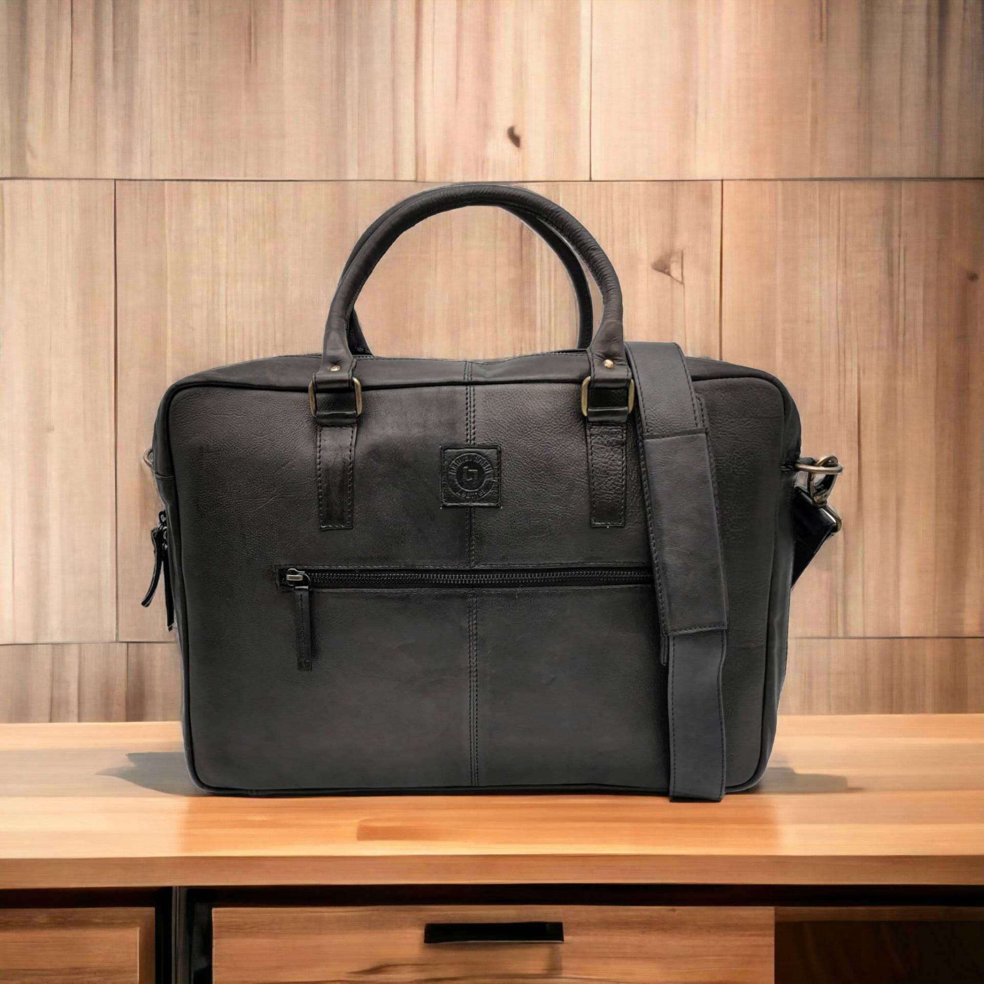 Laptoptasche, Businesstasche Echtleder, Unisex Große Messenger Bag, Ledertasche, Umhängetasche, Geschenk Geburtstag, Valentinstag von EllaEisvogel