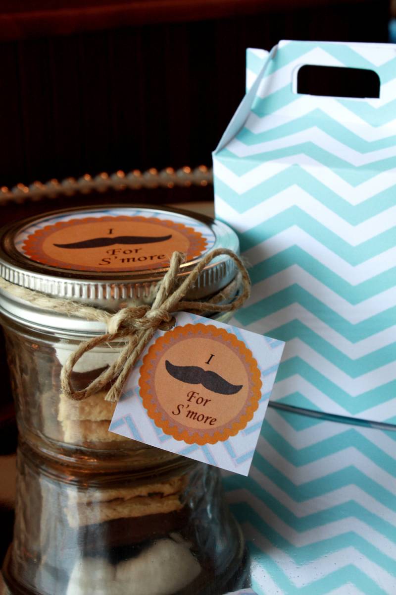 S'more Kit - Moustache Smore Kit Party Favor Printable von EllaJaneCrafts
