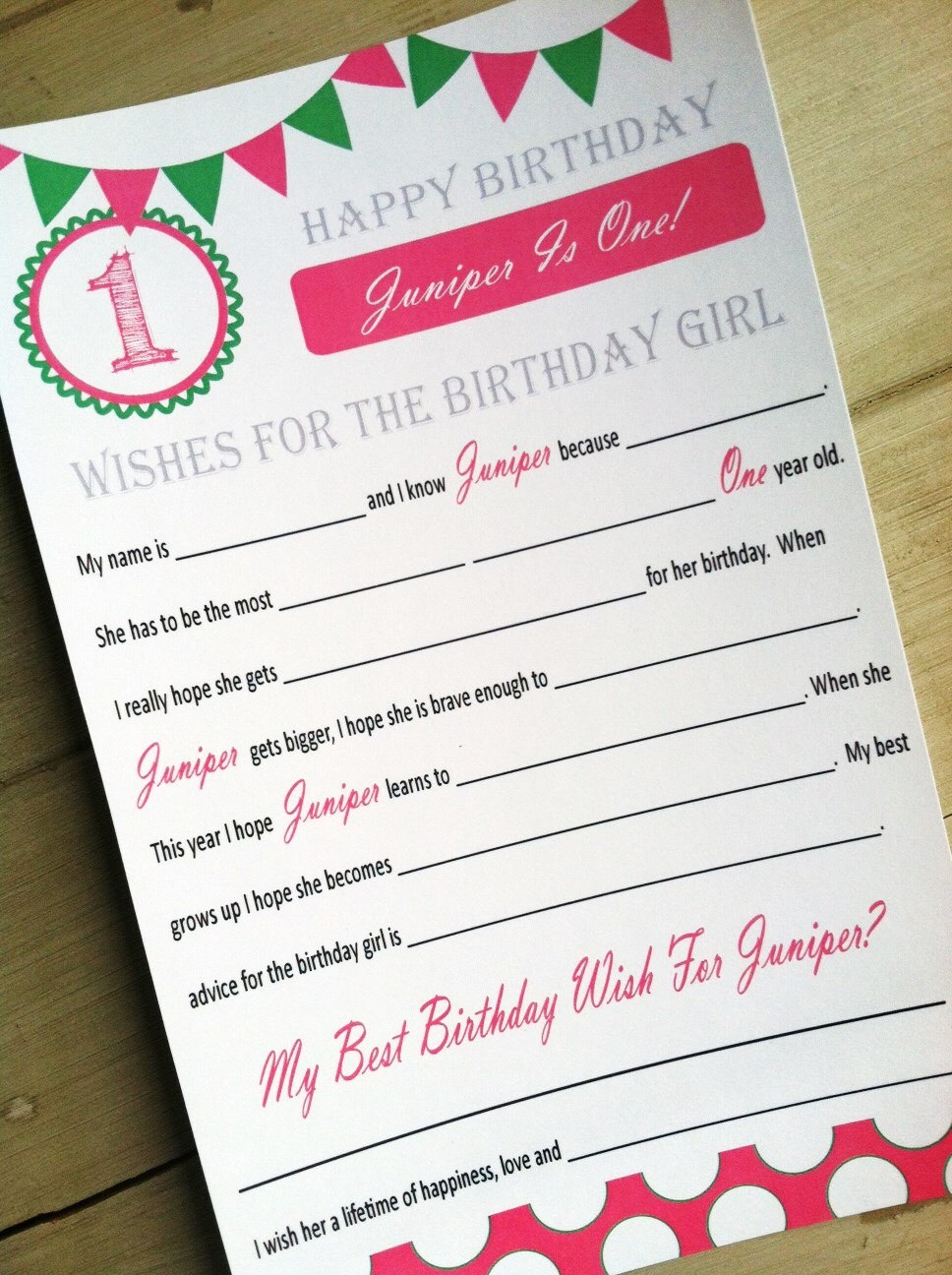 Wassermelone Wimpel Geburtstag Hochzeit Oder Babyparty Mad Libs Party Spiel | Pdf Datei von EllaJaneCrafts