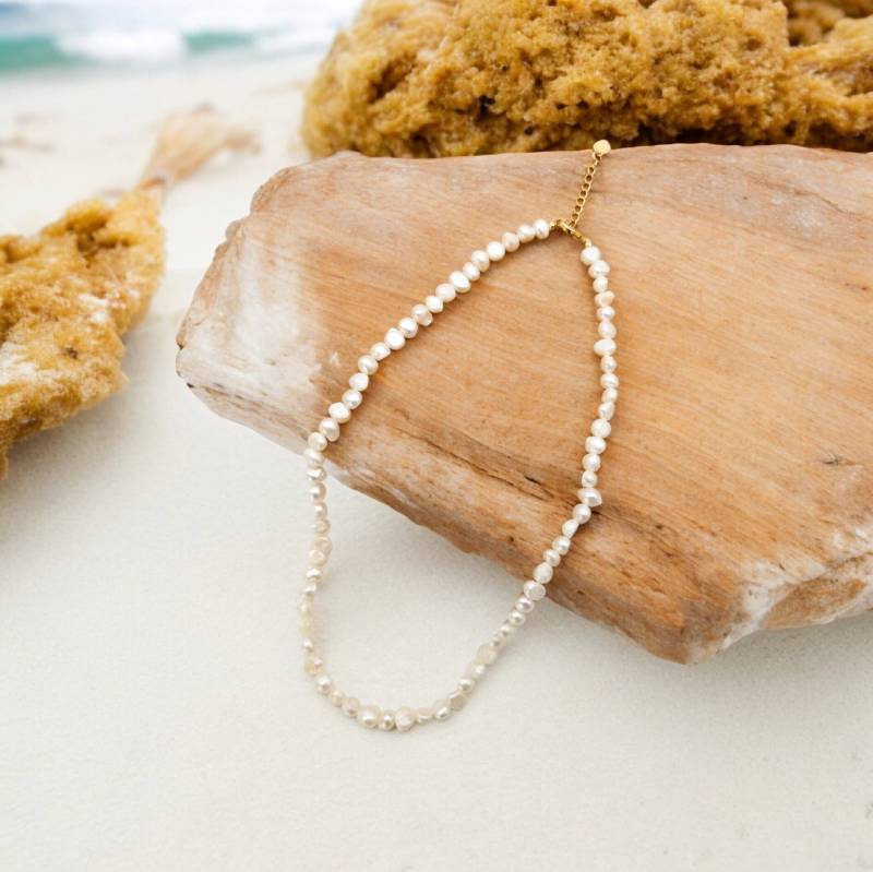 Echte Süßwasserperlenkette, Halkskette Für Frauen, Barockperlen, Perlenkette, Perlen, Geschenkidee Ehefrau, Freundin, Mama, Beachlook Echte Süßwasserperlenkette, Halkskette Für Frauen, Barockperlen, Perlenkette, Perlen, Geschenkidee Ehefrau, Freundin, Mama, Beachlook von EllaMiaBella