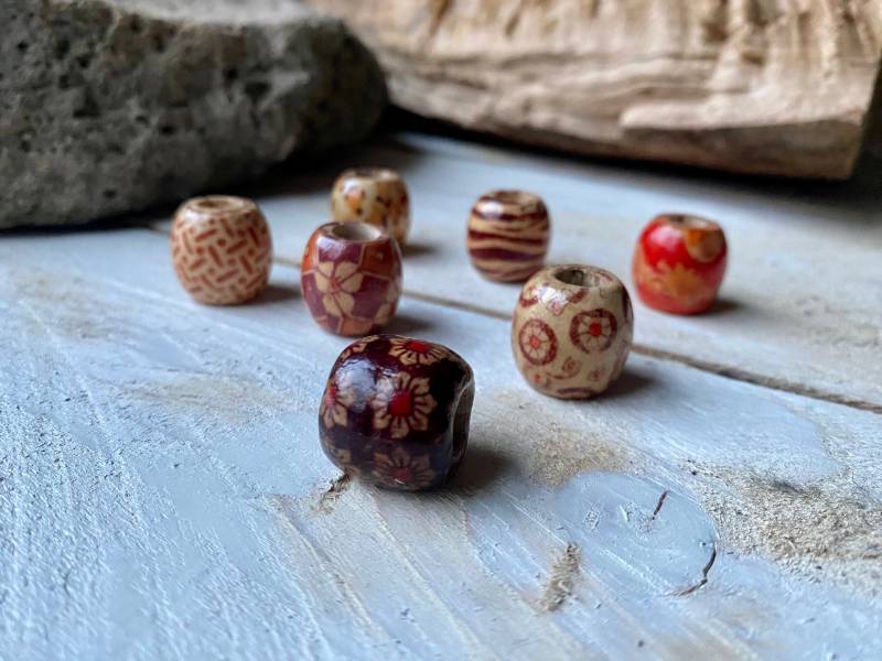 Dreadschmuck Holz Perle Groß Blumen Ornamente.dreadschmuck, Dreadlocks Beads, Dreadlock Accessoires Dreadschmuck Holz Perle Groß Blumen Ornamente.dreadschmuck, Dreadlocks Beads, Dreadlock Accessoires von EllaMinella