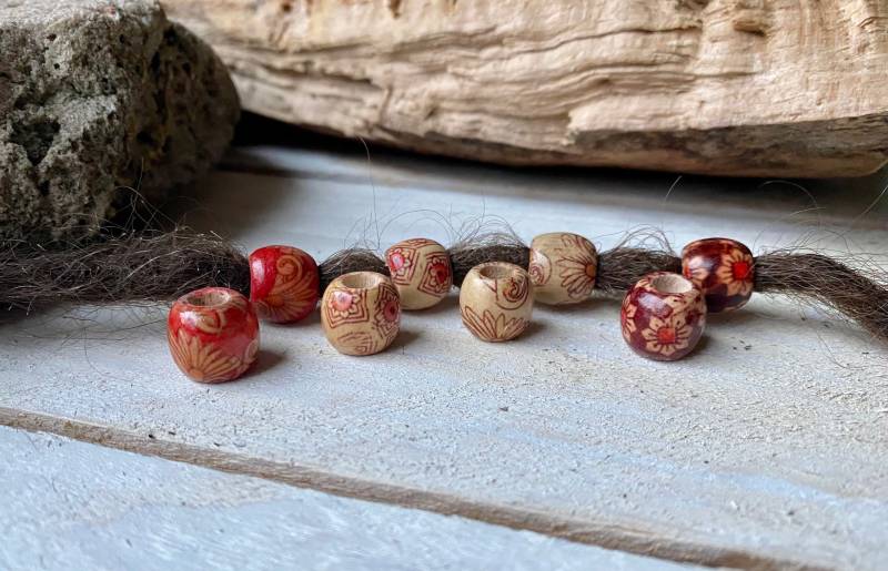 Dreadschmuck Holz Perle Klein Blumen Ornamente.dreadschmuck, Dreadlocks Beads, Dreadlock Accessoires Dreadschmuck Holz Perle Klein Blumen Ornamente.dreadschmuck, Dreadlocks Beads, Dreadlock Accessoires von EllaMinella