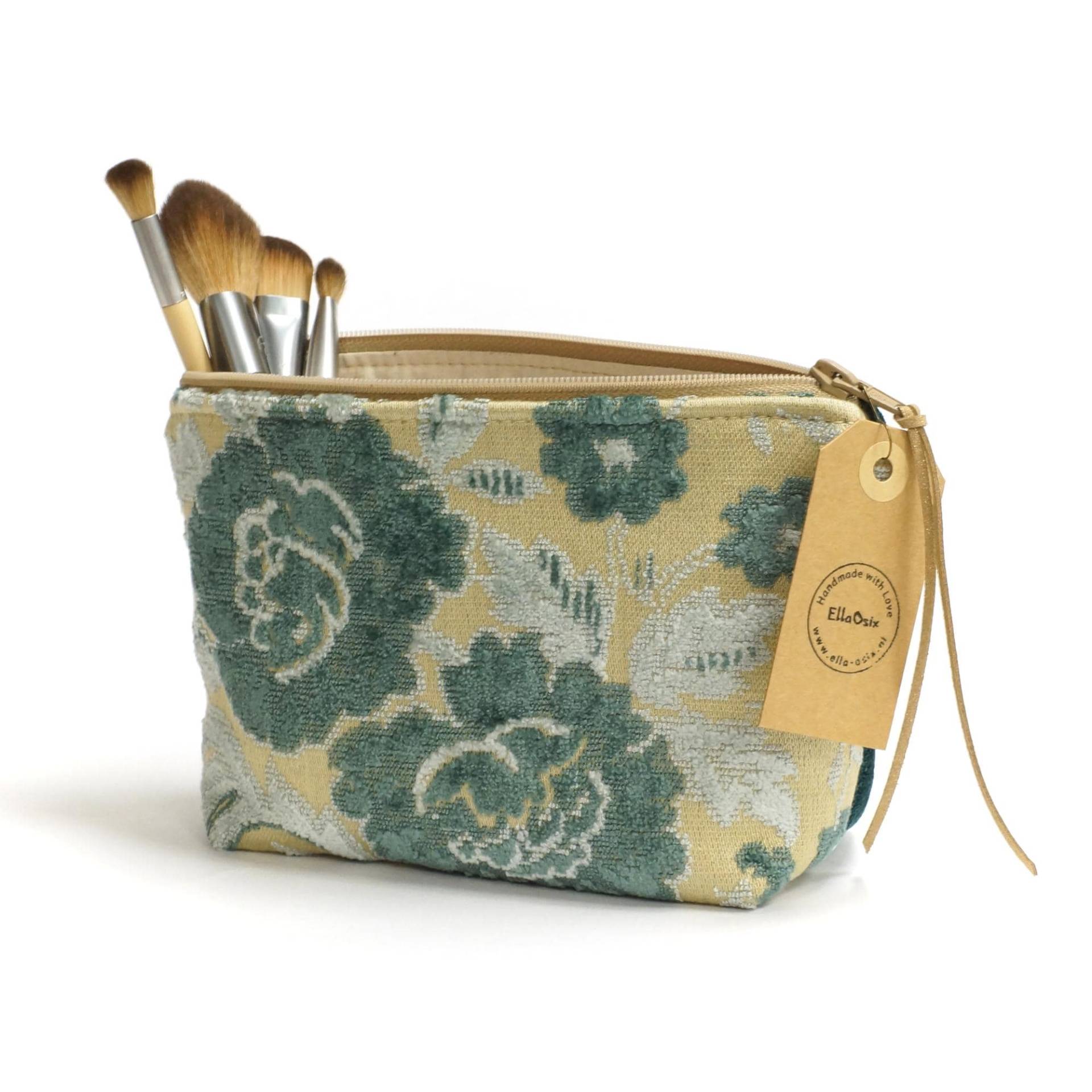 Blaue Samt Schmink- Oder Kosmetiktasche - Vintage Cut Samtreißverschluss-Beutel Blaue Samt Schmink- Oder Kosmetiktasche - Vintage Cut Samtreißverschluss-Beutel von EllaOsix