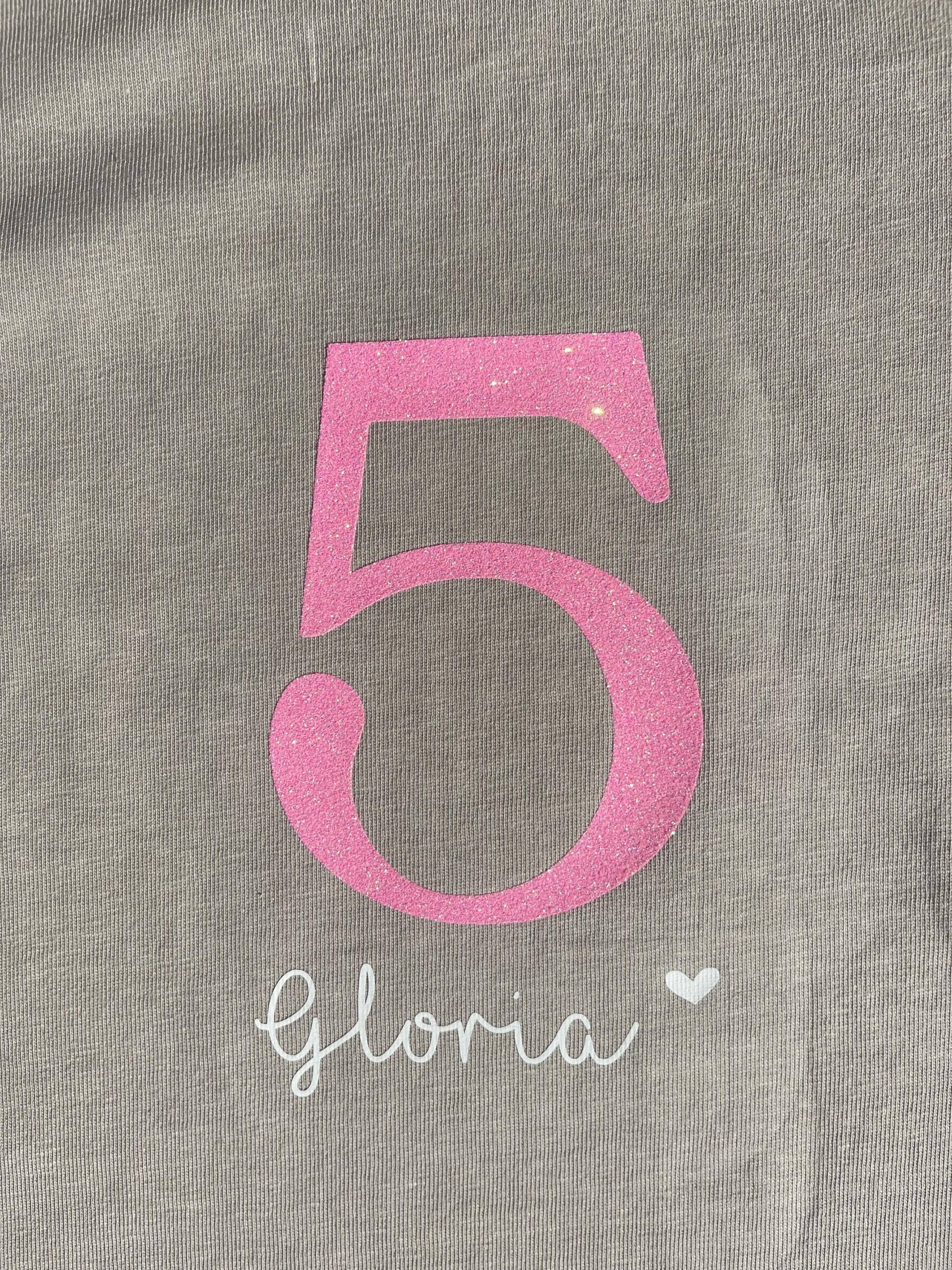 Glitzer Zahl Bügelbild Name Birthday Girl Boy L Kinder Aufbügler Erster Zweiter Dritter Vierter Fünfter Sechster Siebter Achter Geburtstag von EllaUndVi