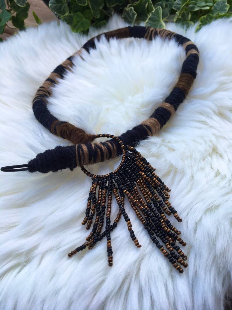 Second Hand Material „Chocolad" Dreadwrap von EllaVagabondArt