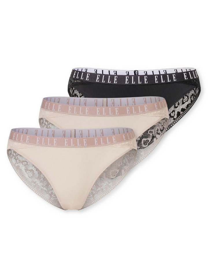 Elle Brasilslip ELLE LACE (3-St) rio-slip tanga knapp von Elle