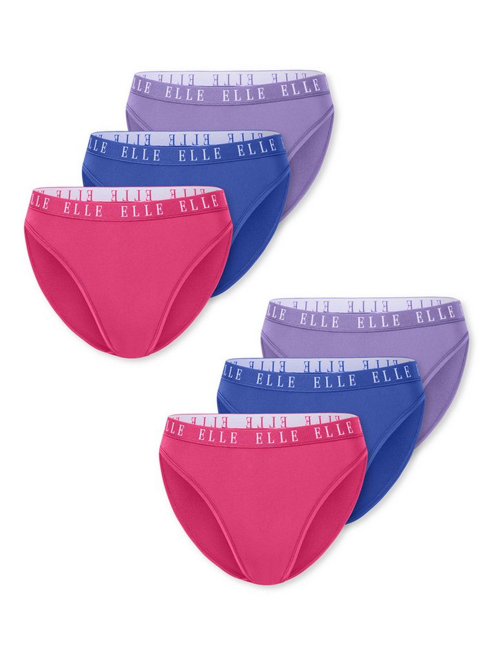Elle Slip High Leg - ELLE LOGO (6-St) unterhose unterwäsche basic von Elle