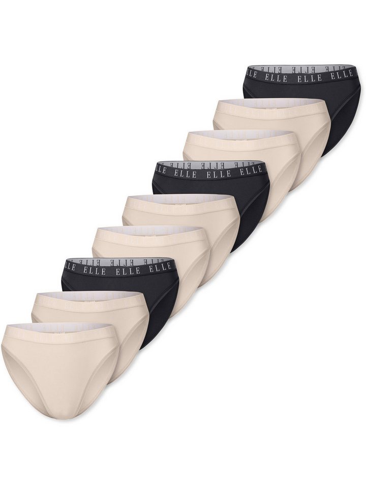 Elle Slip High Leg Logo (9-St) Unterhose, Basic Slip, Slip von Elle