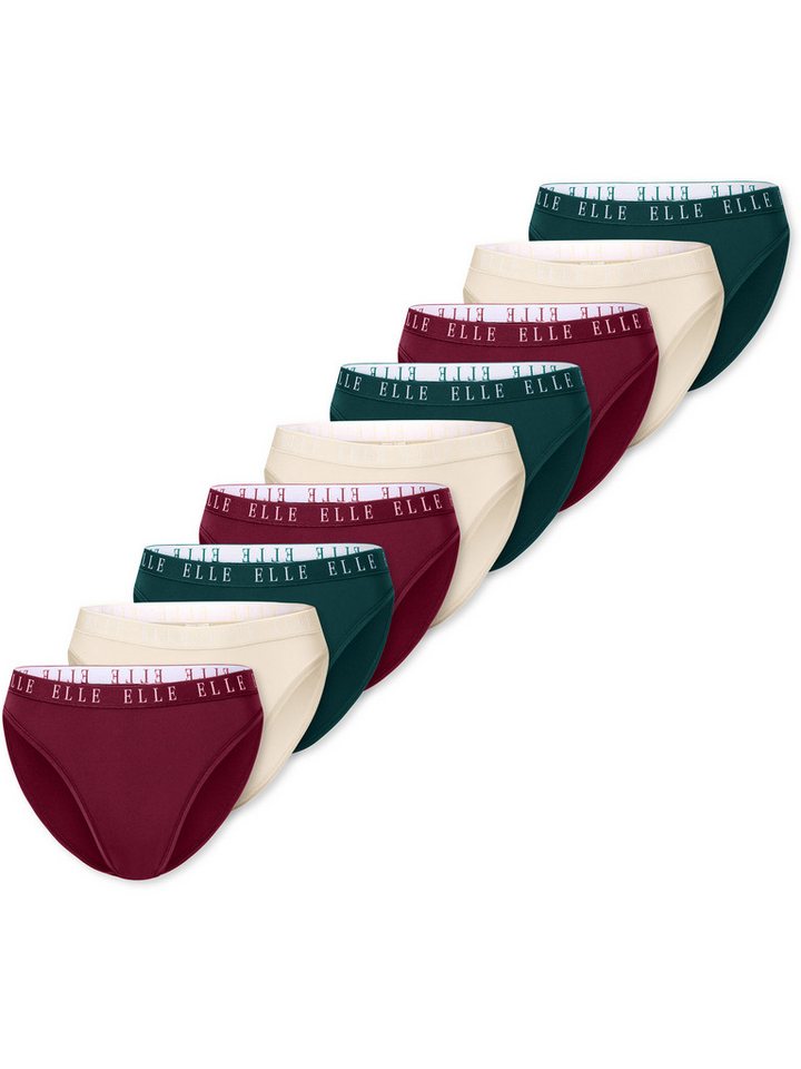 Elle Slip High Leg Logo (9-St) Unterhose, Basic Slip, Slip von Elle