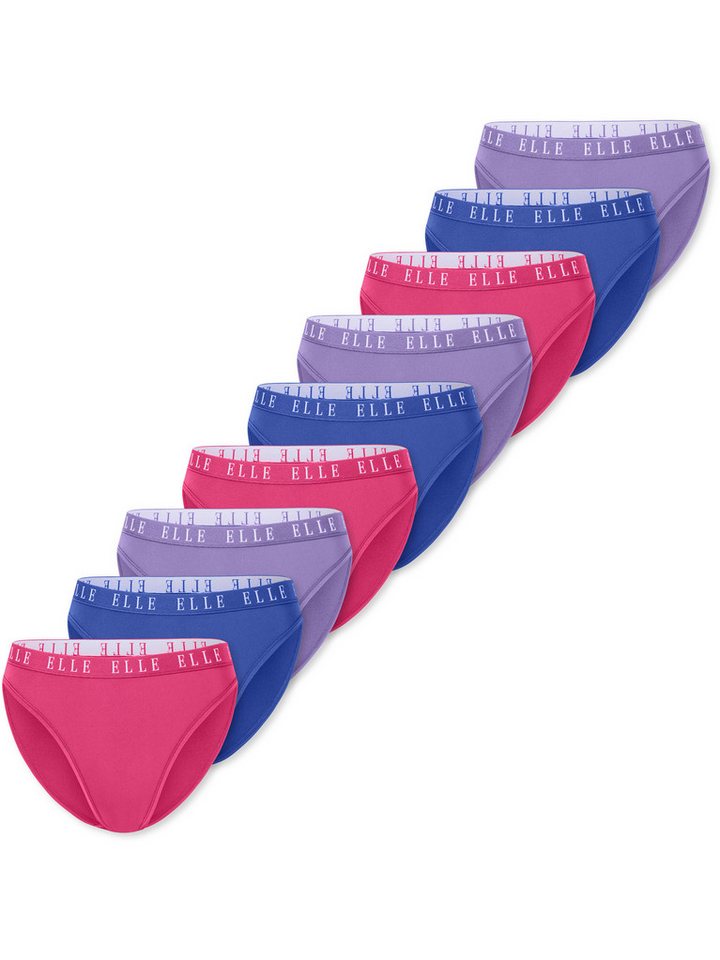 Elle Slip High Leg Logo (9-St) Unterhose, Basic Slip, Slip von Elle