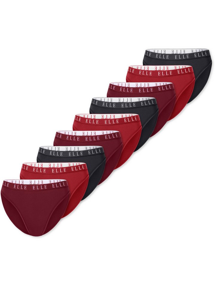 Elle Slip High Leg Logo (9-St) Unterhose, Basic Slip, Slip von Elle