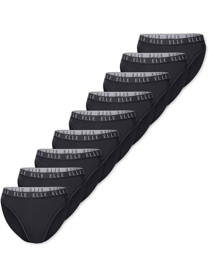 Elle Slip High Leg Logo (9-St) Unterhose, Basic Slip, Slip von Elle