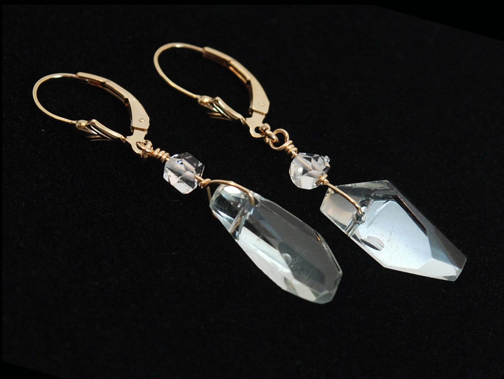 Grüne Amethyst Ohrringe in Silber Oder Gold | Herkimer Diamant Und Grüner Sterling von ElleBernardGems