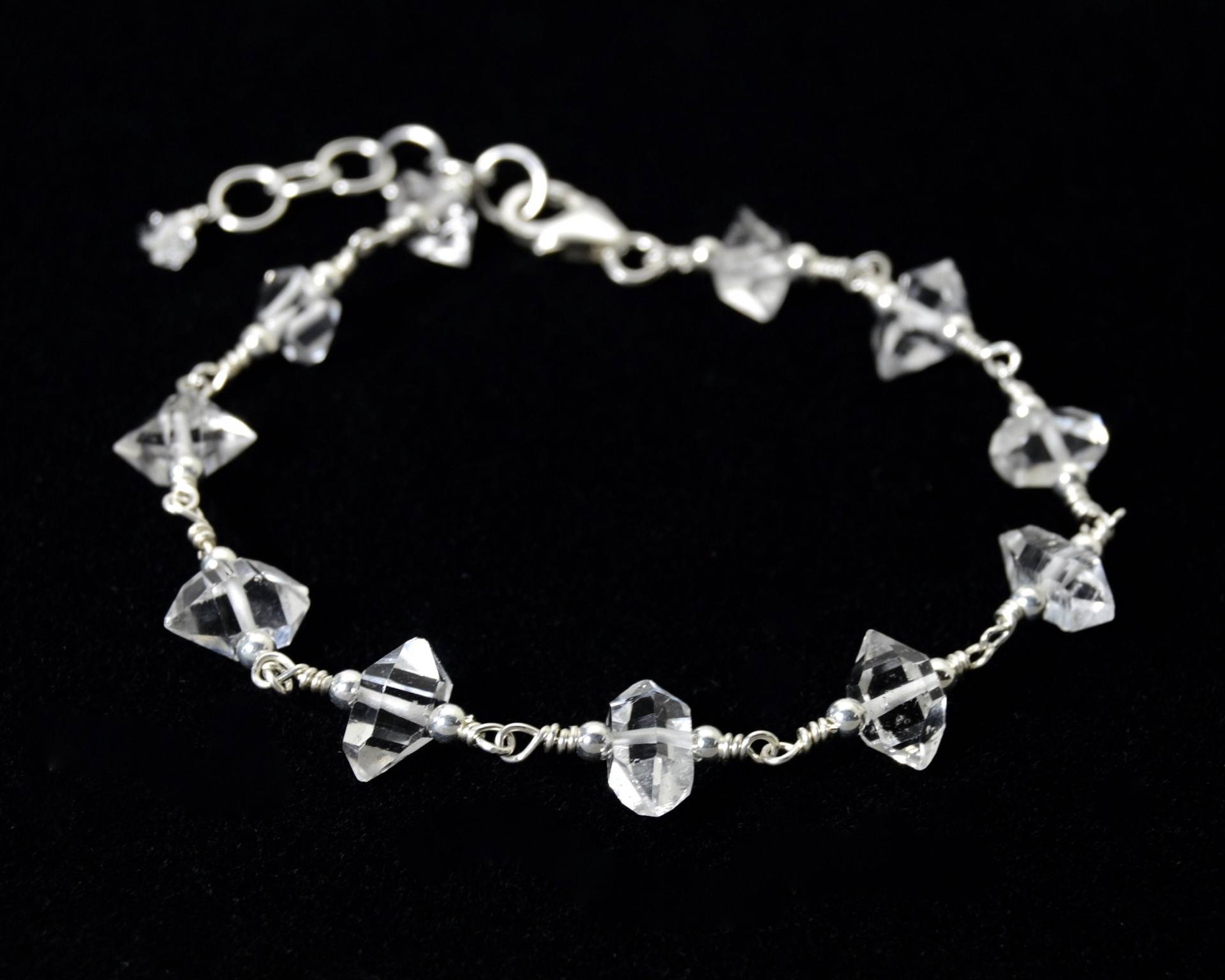 Herkimer Diamant Quarz Kristall Armband | 925 Sterling Silber, 14K Gold Filled, Oder Roségold April Geburtsstein Geschenk Für Sie Herkimer Diamant Quarz Kristall Armband | 925 Sterling Silber, 14K Gold Filled, Oder Roségold April Geburtsstein Geschenk Für Sie von ElleBernardGems