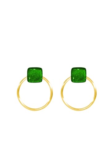 Ellen Kvam Back-Front Hoop and stud earring - Lime von Ellen Kvam Jewelry