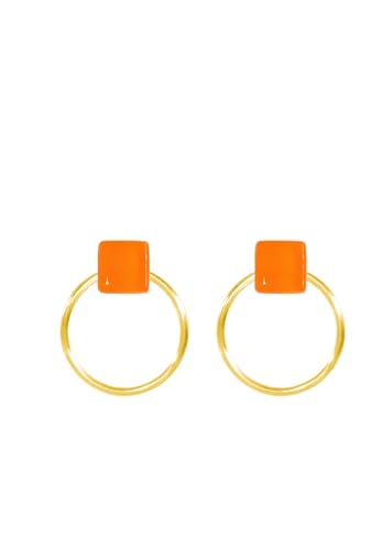 Ellen Kvam Jewelry Ellen Kvam Back-Front Hoop and stud earring - Orange von Ellen Kvam Jewelry