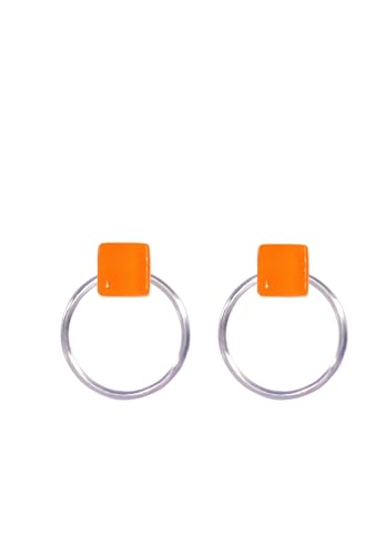 Ellen Kvam Back-Front Hoop and stud earring - Orange von Ellen Kvam Jewelry