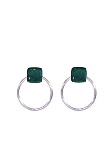Ellen Kvam Back-Front Hoop and stud earring - Petrol Ellen Kvam Back-Front Hoop and stud earring - Petrol von Ellen Kvam Jewelry