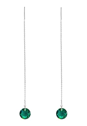 Ellen Kvam Classic Crystal Threader Earring- Green von Ellen Kvam Jewelry