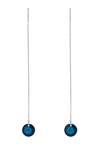 Ellen Kvam Classic Crystal Threader Earring- Navy Blue Ellen Kvam Classic Crystal Threader Earring- Navy Blue von Ellen Kvam Jewelry