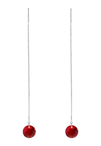 Ellen Kvam Classic Crystal Threader Earring- Red Ellen Kvam Classic Crystal Threader Earring- Red von Ellen Kvam Jewelry