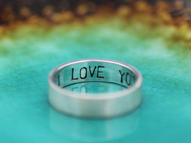 Versprechen Ring - Herren Oder Damen Personalisierte Inschrift Textnachricht Freund Freundin Band Versprechen Ring - Herren Oder Damen Personalisierte Inschrift Textnachricht Freund Freundin Band von EllenBuchanan