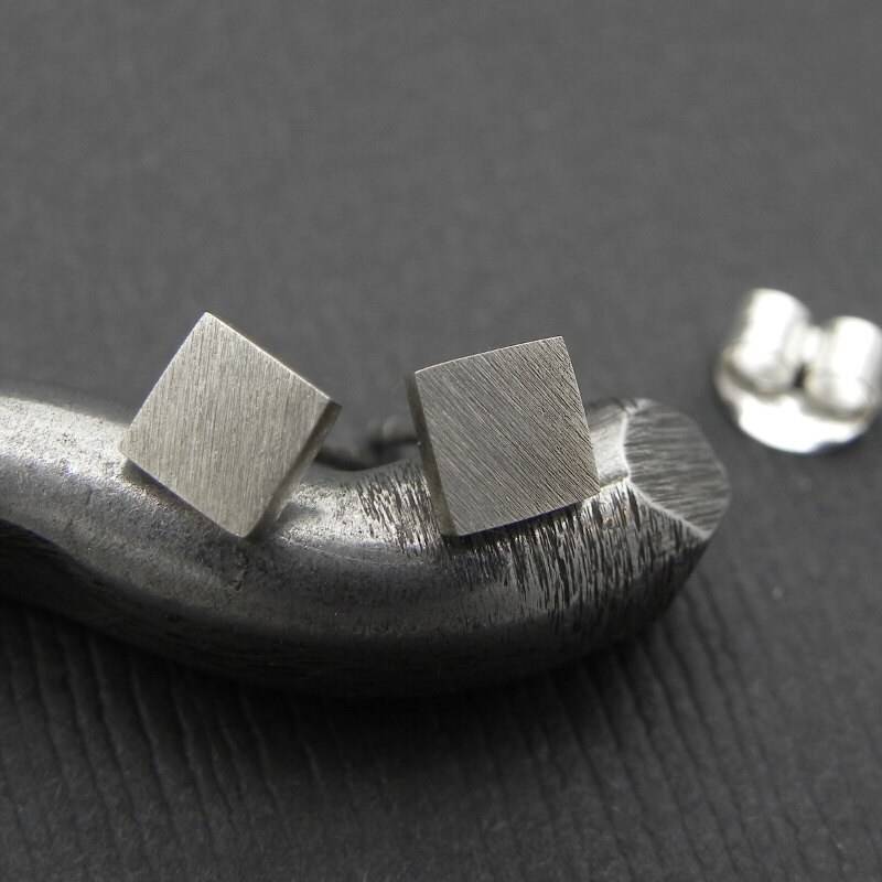 Viereck-Ohrringe Mit Satiniert von EllenBuchanan