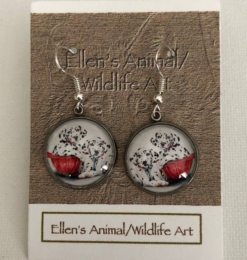 Entzückende Dalmatiner Ohrringe, Welpen Schmuck, Haustier Hundeohrringe, Hundeschmuck, Tierohrringe von EllenChesterAnimals