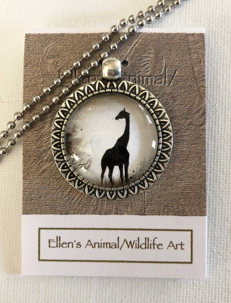 Giraffe Anhänger, Halskette, Cabochon, Schmuck, Mode, Afrikaner, Tierwelt, Tier, Zootier, Tierliebhaber, Schmuck von EllenChesterAnimals