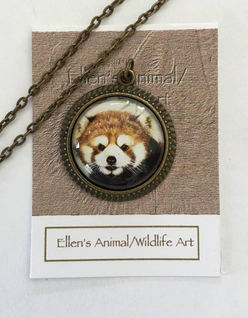 Roter Panda Anhänger, Halskette, Kunst, Anhänger Tierhalskette von EllenChesterAnimals