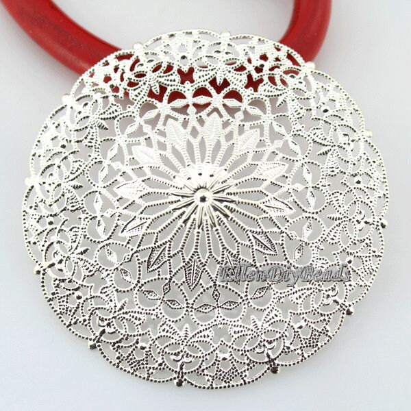 5 Stück Antiqued Silber Überzogene Filigrane Brosche Blume, Vintage Style Messing Zubehör, Diy SchmuckzubehörBn032 von EllenDIYBeads