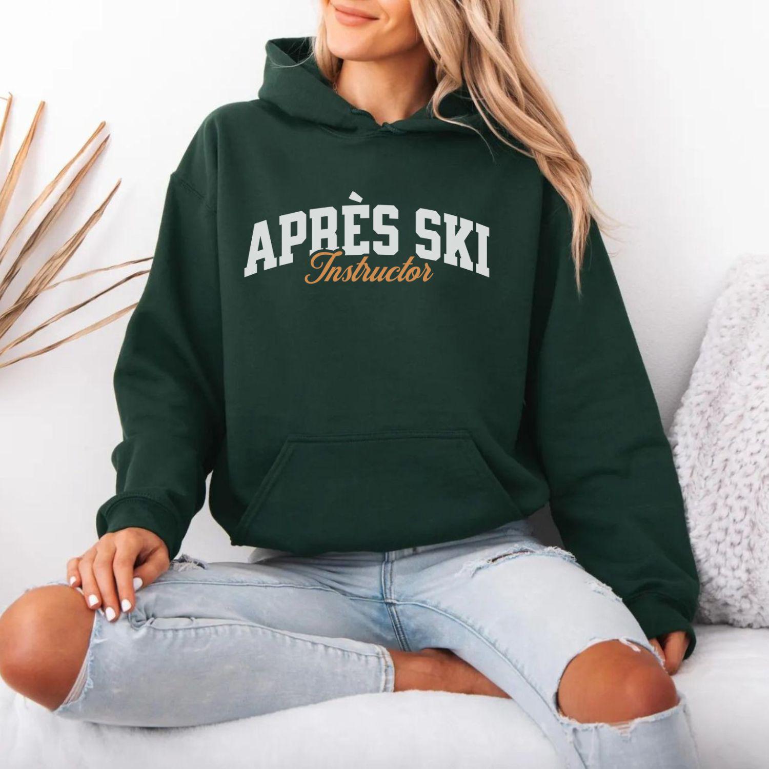 Apres Ski Hoodie, Instructor Sweater, All Day, Snowboarding Hoodie von EllenPlnts