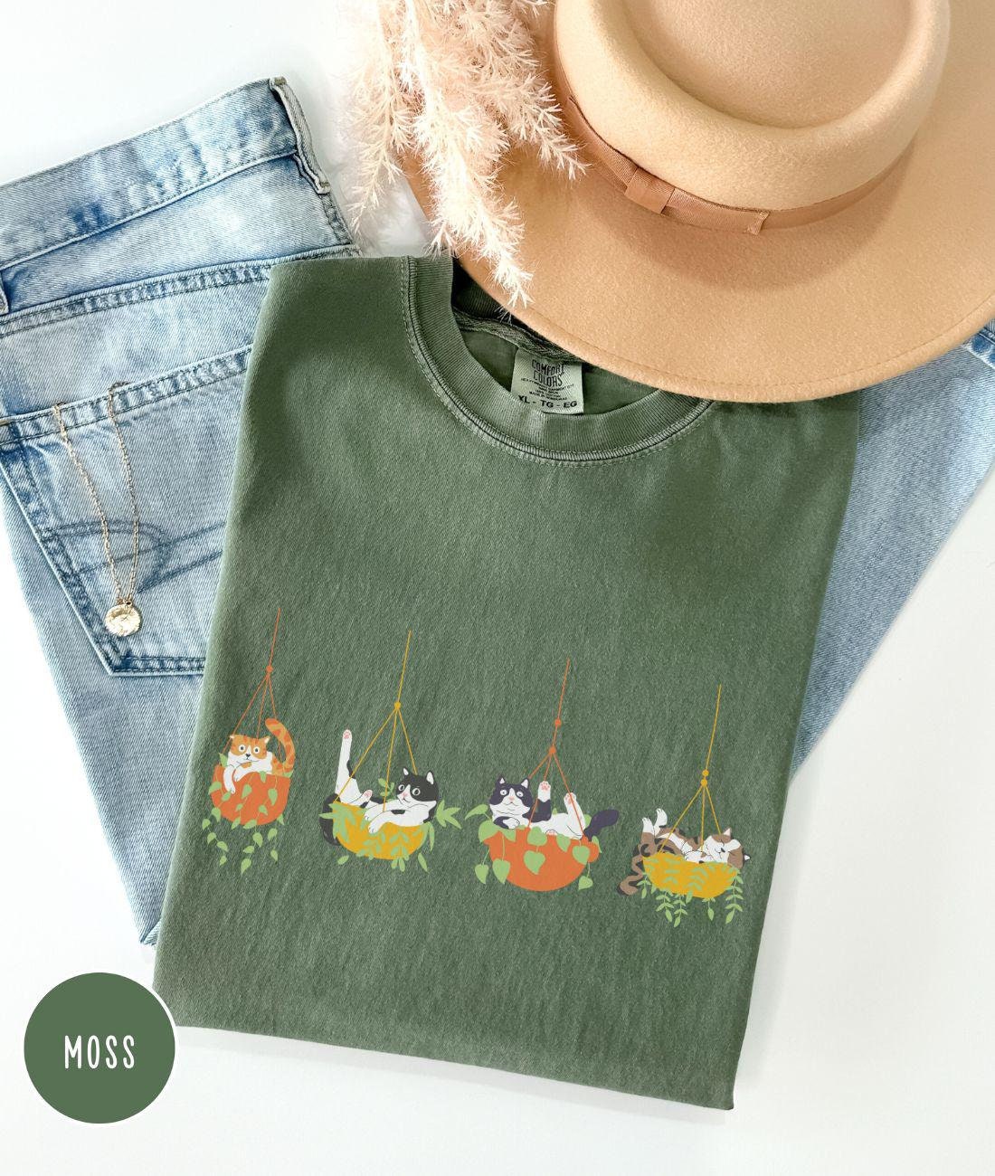 Cat Fall Shirt, Comfort Color Shirt, Fall T-Shirt, Women Shirt, Gift For Lovers, Autumn Shirt von EllenPlnts